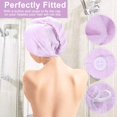 thumbnail image 4 of Hair Towel, 2PCS Microfiber Hair Towel Wrap Super Absorbent Quick Dry Hair Turba, 4 of 5