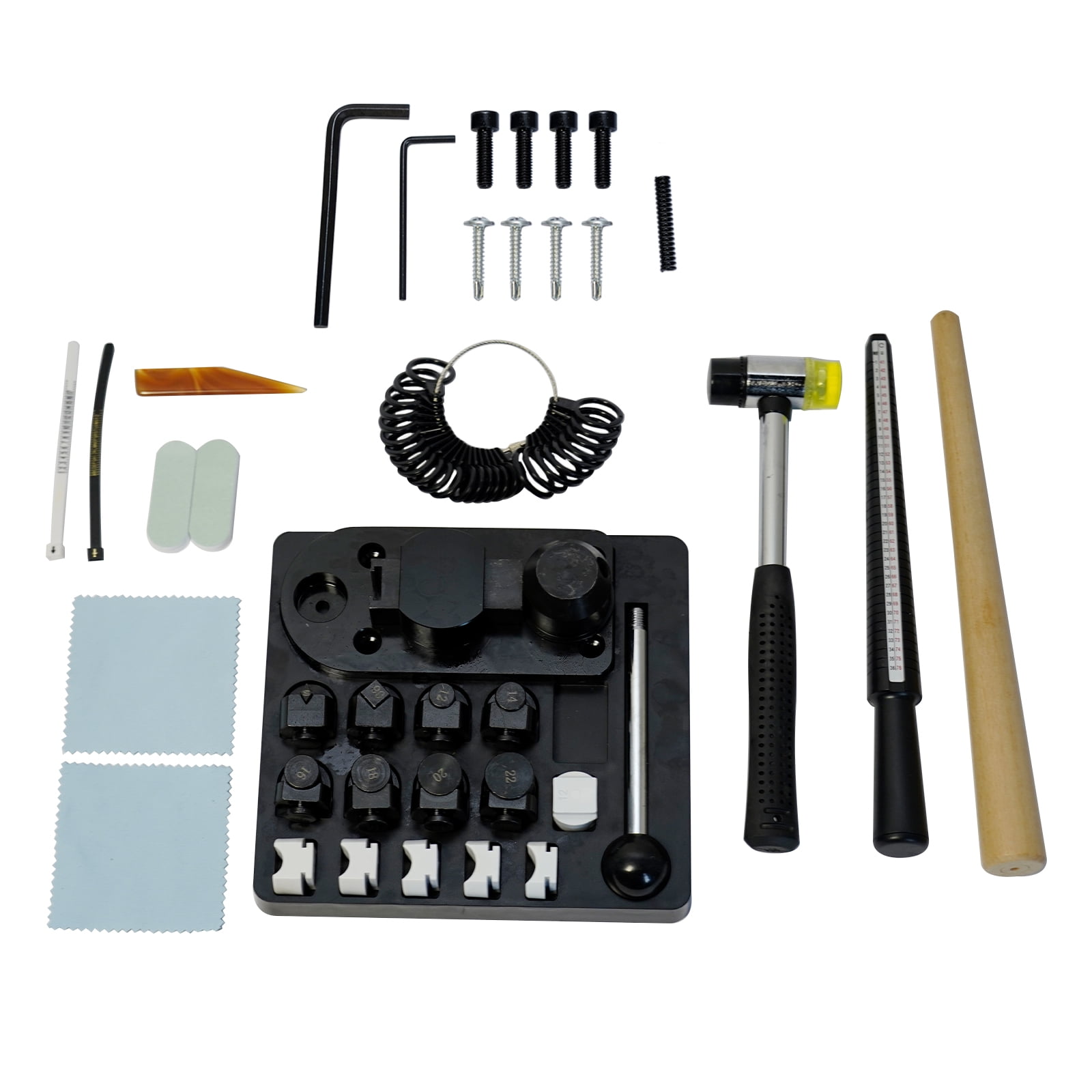 Ring Bending Tool, Ring Bending Machine Ring Bender Making Tool Kit Ring Bender with Nylon Dies Ring Making Tool, Ring Measurement Tool, Multi-Functional Ring Earring Bending Tool Jewelry Making Tool