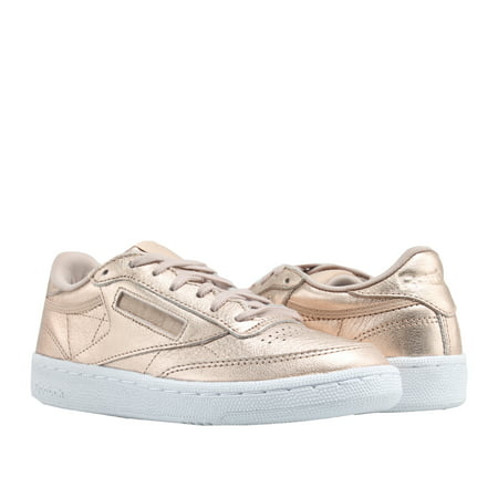 reebok classic club c 85 melted metal bronze/wht women's running shoes
