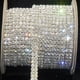 thumbnail image 1 of Adornos de cadena cerrados de 2 filas de diamantes de imitación transparentes SS16, plateados x 1 yarda, 1 of 3