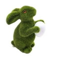 thumbnail image 2 of EclipseJewels Flocked Easter Simulation Animal Ornaments, 8 Inch Soft Rabbit Figurine for Spring Office Desk Decor, Cute Plush Bunny for Easter Gifts and Crafts,A, 2 of 7