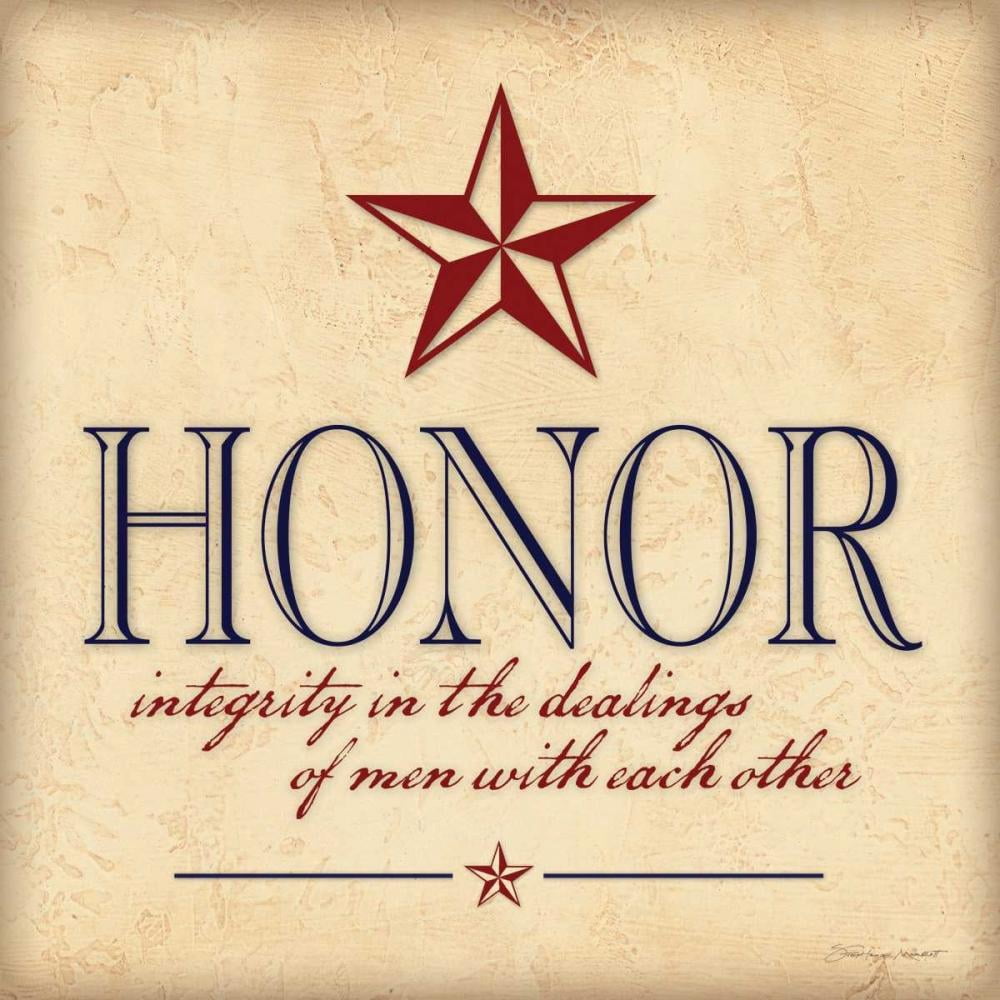 Marrott, Stephanie 12x12 Black Modern Framed Museum Art Print Titled - Honor