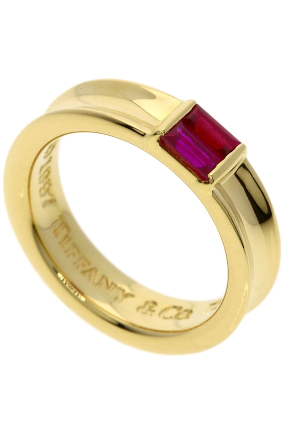 Pre-Owned Tiffany & Co. Stacking Ruby Ring, 18K Yellow Gold, Women's.
