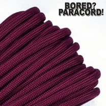 Bored Paracord Brand 550 lb Type III Paracord - Burgundy 100 Feet