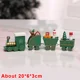 thumbnail image 3 of Adornos navideños de tren de madera, decoración para tarta de Papá Noel, decoración para mesa de fiesta de Año Nuevo, regalos para niños, juguetes, 3 of 5