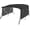 Black, variant on QinaQin 4 Bow Bimini Tops for Boat with Zippered Light Transmission Side Curtains,Pu Coating Canvas,Aluminum Frame,Include 2 Straps,2 Stable Rear Support Pole,Black