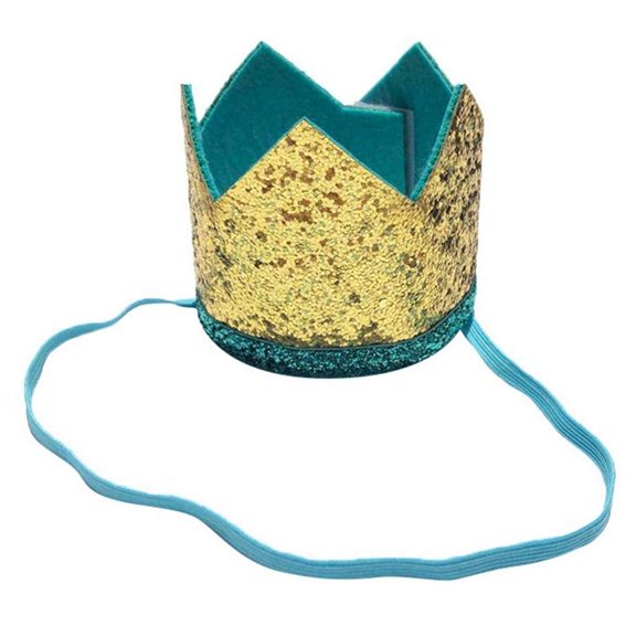 Summark Pet cats and dogs birthday turban scarf and crown birthday hat, medium to large dog flower headdress, birthday sequin design headdress cone hat, suitable for dog cat birthday party