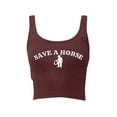 thumbnail image 4 of Women Cropped Tank Tops Cowboy Letter Print Sleeveless Scoop Neck Ribbed Knit Tops Country Music Casual Slim Fit Tees, 4 of 4