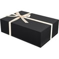 thumbnail image 1 of Caja de regalo negra, cajas de regalo grandes con tapa magnética, cinta, cajas plegables para embalaje de regalo, día de la madre, Navidad, 1 of 4