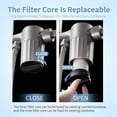 thumbnail image 3 of AUKTOPT Filtered Shower Head, 6 Spray Modes, High Pressure, Detachable Filter Cartridge, Handheld Shower for Hard Water, Remove Chlorine & Metals, Brushed Nickel, 3 of 6