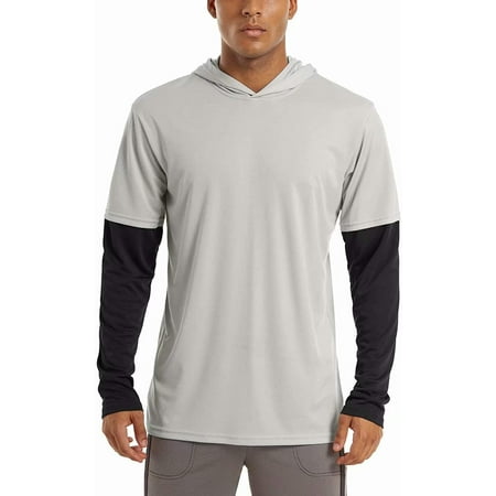 Men's Sun Protection UPF 50+ Hoodies Shirts Quick Dry Performance Long  Sleeve Fishing Hiking Shirts 