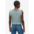 thumbnail image 2 of Ellos Women's Button-Front Ruffle Sleeve Tank, 2 of 3