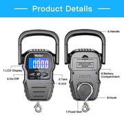 Electronic luggage scale, Mmgoqqt, 50 kg/110 lbs, Silver