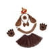 thumbnail image 5 of Conjunto de disfraz de perro para festival, regalos unisex, decoración de fiesta, conjunto de sombreros para perro para niños Hueso marrón, 5 of 9