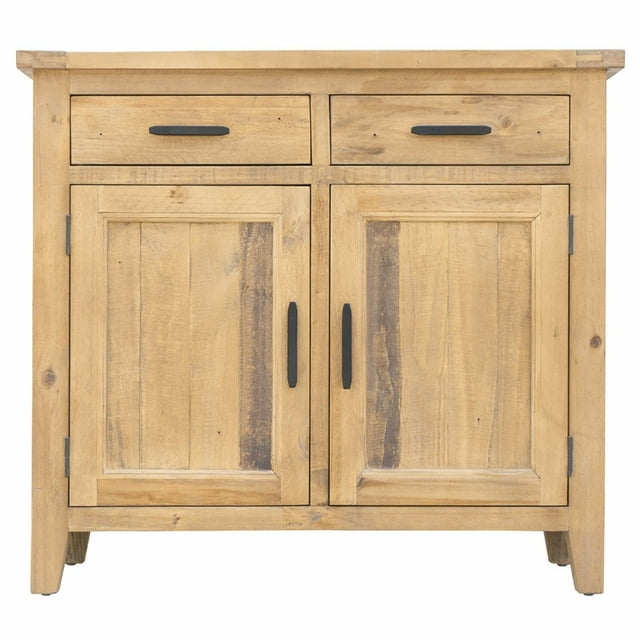 Ashford 39" Reclaimed Wood Storage Sideboard with Two Drawers and Doors in Brown