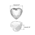 thumbnail image 2 of 60 Pcs Acrylic Heart Rhinestone 12mm Flat Back Plastic Gems Jewelry Stickers for Craft Bead, Transparent White, 2 of 2