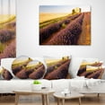 thumbnail image 3 of Designart Chapel with Lavender and Grain Field - Flower Throw Pillow - 16x16, 3 of 4