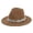 Brown, variant on Western Cowboy Hat For Men And Women With Rhinestone Gemstone Stylish Heart Flat Brim Party Hat Country Dance Accessory