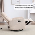 thumbnail image 6 of Leumius Recliner Chair for Adults,Padded Deep Seat Reading Chair with Side Pockets, Small Recliners for Small Spaces, Lounge Chair for Living Room, Bedroom,Beige, 6 of 10
