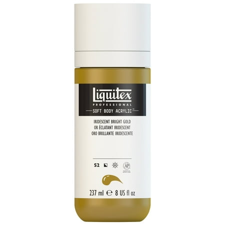 UPC: 0887452998778 | Liquitex Professional Soft Body Acrylic Color 8 oz. Bottle Iridescent Bright Gold