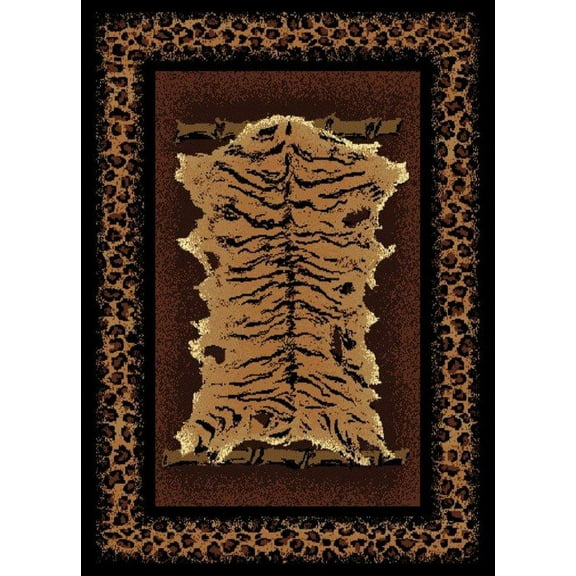 United Weavers Legends Area Rug 910-03950 Skins Black 5' 3" x 7' 2" Rectangle