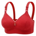 thumbnail image 1 of Women's Plus Size Wireless Bra with Adjustable Back Closure, Breathable Lace Thin Cup Seamless Comfort Support for Everyday Wear, 1 of 5