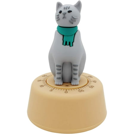 

Timer Cat Shaped Time Manager Mechanical Kitchen Timer. Suitable for Kitchen. Learning. Daily(Gray)