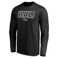 thumbnail image 2 of Men's Black Baltimore Ravens Squad Throwbacks Long Sleeve T-Shirt, 2 of 3