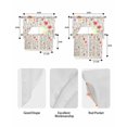 thumbnail image 6 of Flower Kitchen Curtains Swag Valance and Tier Curtains Set 36 Inch Length, Eucalyptus Plant Garden Red Floral Watercolor Rod Pocket Drape Panels Pair Swag Curtains for Bathroom/Cafe/Window, 6 of 6