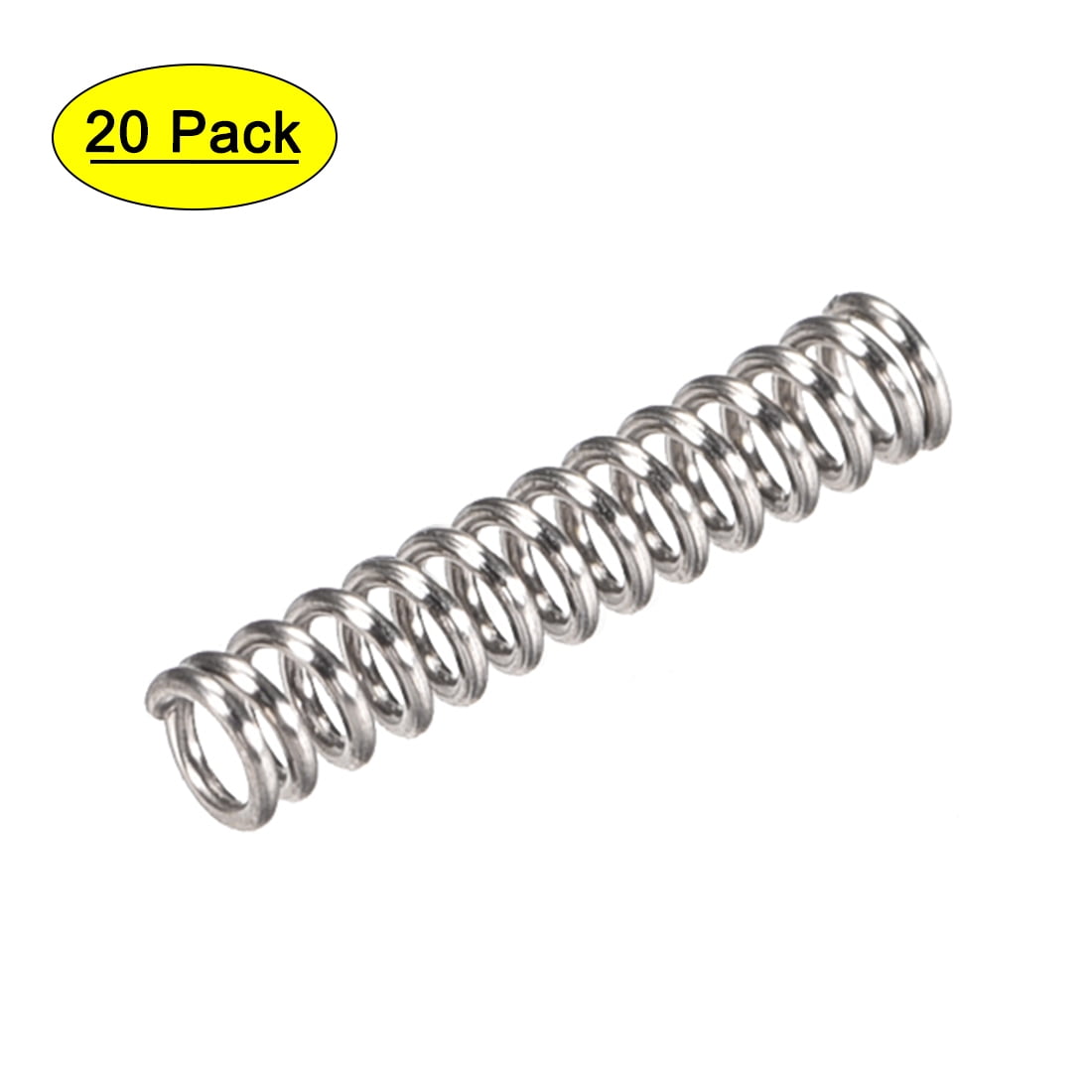 Uxcell 45pcs Metal Taper Conical Compression Springs - 10mmx6mmx19mm Silver Tone