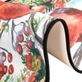 thumbnail image 6 of SKYSONIC 2'X6' Vintage Cardinal Birds Fir Branch Runner Rug with Rubber Backing, Watercolor Christmas Red Berries Non Slip Entryway Rug Runner Washable Soft Area Rug Carpet, 6 of 6