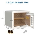 thumbnail image 2 of Nurxiovo Safe Box, 1.3 Cubic Feet Security Safe with Safety Key Lock and Password, Shelf for Home Office (WHITE), 2 of 7