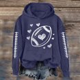thumbnail image 2 of Bovemsi Sweatshirt for Women Heart Football Graphic Hoodies Fall Long Sleeve Pullover Tops Mom Camo Hoodie, 2 of 3