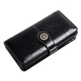 thumbnail image 3 of Portefeuille Defe Femmes en Cuir Grand Portefeuille Femmes Grands Nombreux Compartiments 24 Emplacements pour Cartes Long Portefeuille Femmes Protection Rfid Portefeuille Femmes en Cuir avec Compartiment pour Téléphone Portable et Fermeture Éclair (Gris), 3 of 5