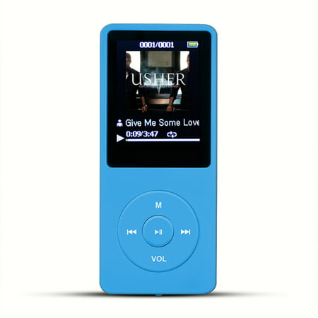 AGPtEK 2017 Latest Version 8GB 70 Hours Playback MP3 Lossless Sound Music Player Supports up to 64GB Color Blue