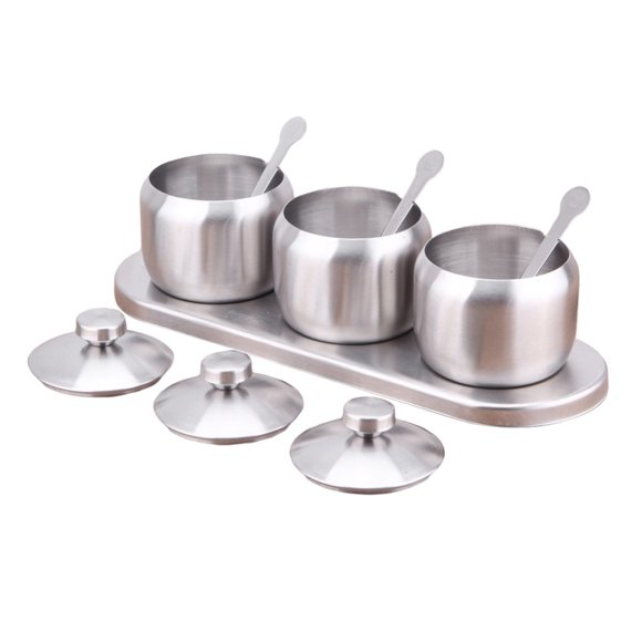 AURARMLET 1 De De Condimentos Con Para Cocina En Color Plata Con Antipolvo