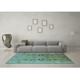 thumbnail image 3 of Ahgly Company Indoor Rectangle Oriental Light Blue Industrial Area Rugs, 6' x 9', 3 of 4