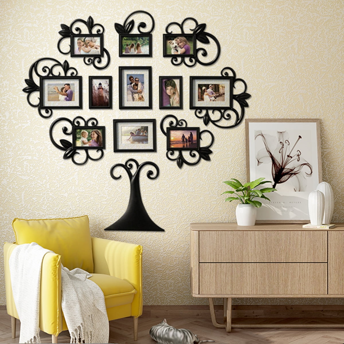 3D Family Acrylic Wedding Tree Shaped Photo Picture Frame