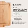 thumbnail image 3 of J.K. Adams Farmhouse Maple Carving Board, Wood Kitchen Cutting Board, 20" x 14" x 0.75", 3 of 11