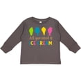 thumbnail image 3 of Inktastic All You Need Is Ice Cream - Blue Pink Yellow Green Boys or Girls Long Sleeve Toddler T-Shirt, 3 of 5
