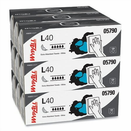 L40 Towels POP-UP Box 16.4 x 9.8 White 100/Box 9 Boxes/Carton | Bundle of 2