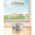 thumbnail image 3 of Fuente de agua para gatos GIOTOHUN de acero inoxidable de 3,2 litros con 9 filtros, 3 of 7