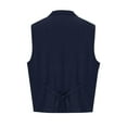 thumbnail image 6 of Pejock Men's Casual Vintage Waistcoat with Adjustable Belt and Pocket, 5-Button Closure Slim-Fit Vest for Formal and Daily Wear, 6 of 7