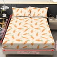 thumbnail image 2 of ZIATUBLES Beige Rabbit Printed Full Sheet Set, Soft Cozy Bed Sheet with Pillowcase, Chic Bedding Decor Set, Easy Care for All Seasons, Ideal for Comfy Sleep, 2 of 9