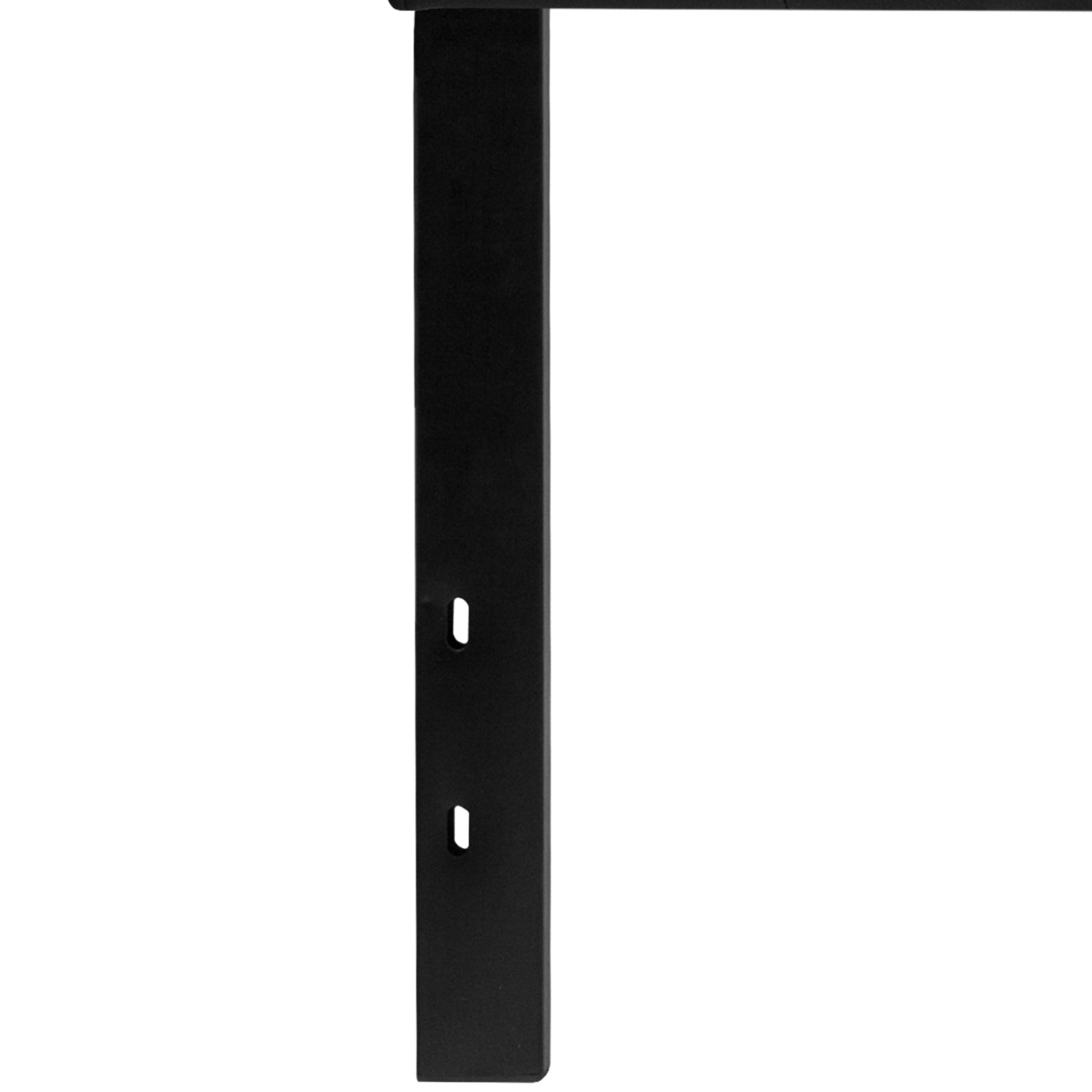 Emma + Oliver Button Tufted Upholstered Queen Size Headboard in Black Vinyl