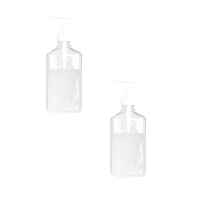 Oleegame 2PC Glass Bottle Simple Pressure Bottle Empty Syrup Ketchup Condiment Container Bottle Pink