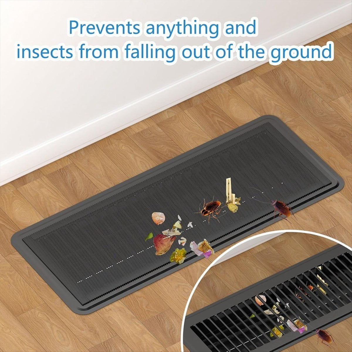 Floor Vent Covers,4x12In Magnetic Vent Covers Mesh Screen Air Vent Filter,Floor Register Vent Covers for Home Floor,D