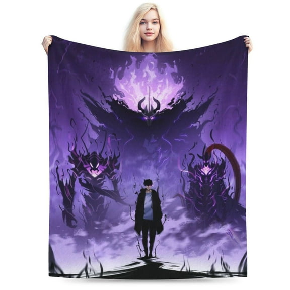 Solo Leveling Blanket, Super Soft Throw Blanket For Couch Sofa Bed, Cozy Lightweight Warm Flannel Blanket, "40X50"