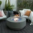 thumbnail image 5 of Elementi Plus Colosseo Propane Fire Pit for Outside Outdoor Fire Pit Table Smokeless Firepit Concrete Round Fire Bowl Patio Heater Fireplace 60000 BTUs - Light Grey, 40.9 x 40.9 Inches, 5 of 9