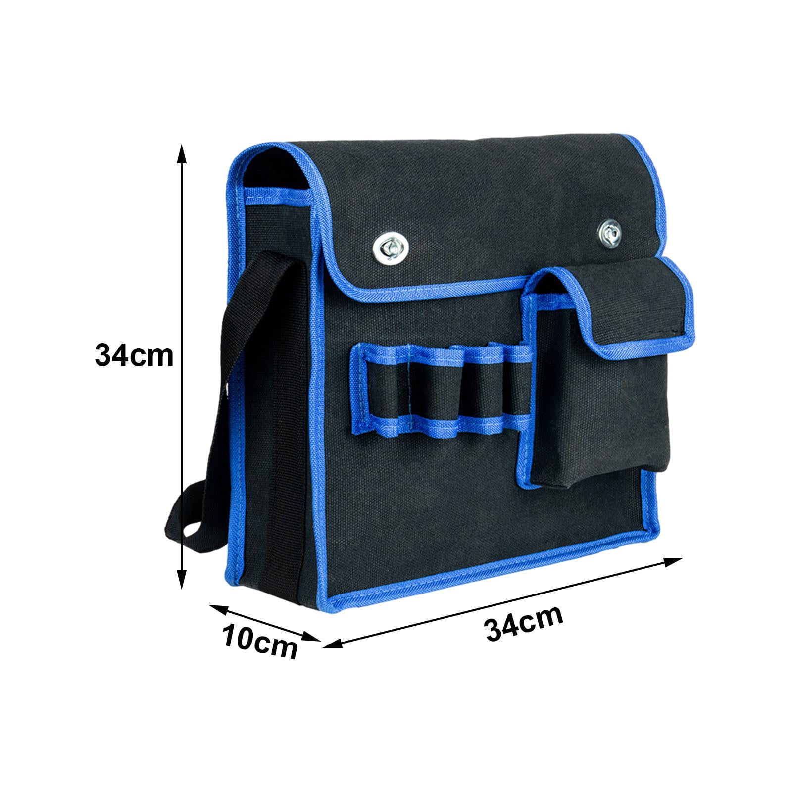 Colaxi Canvas Tool Bag Maintenance Tool Bag Heavy Duty Multifunctional Tool Organizer Tool Pouch for Electricians Carpenters S